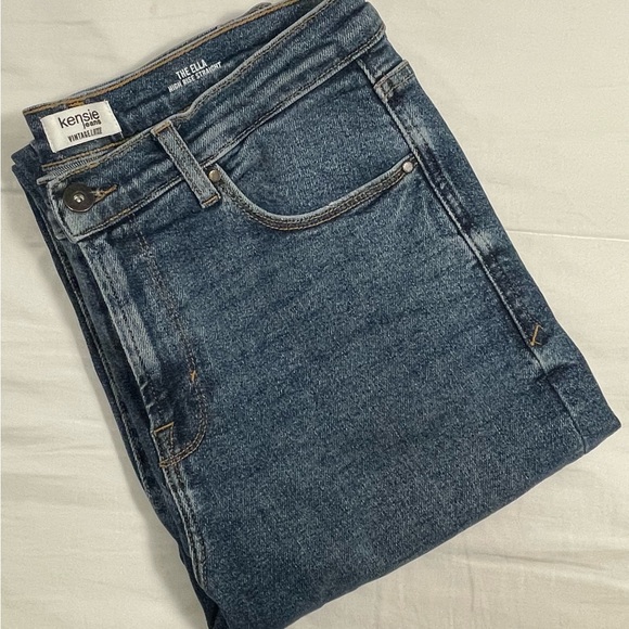 Kensie The Ella High Rise Straight Jeans Blue Denim (Size 30) - Picture 2 of 6
